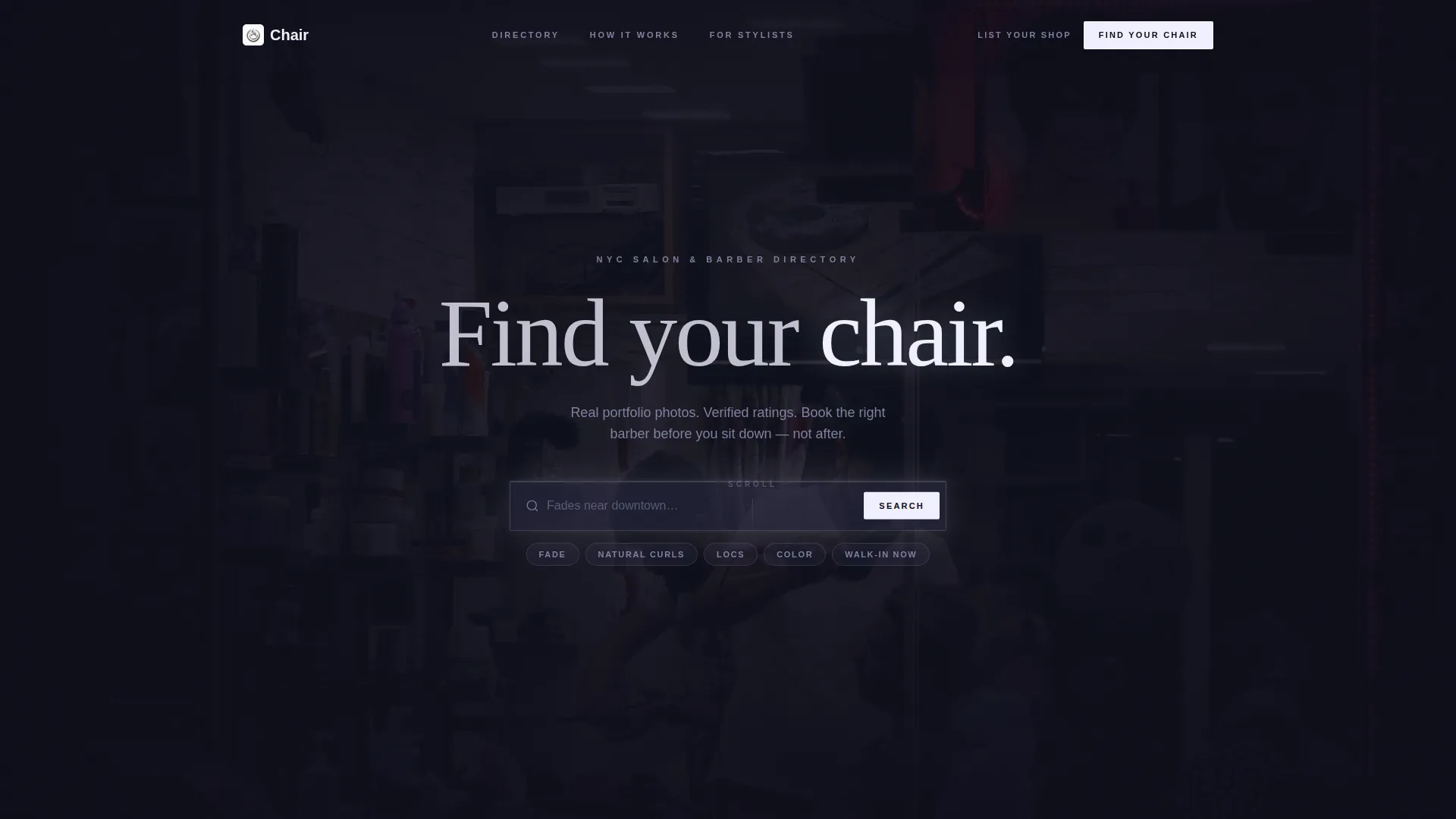 Sleek Barbershop Directory Landing Page Template