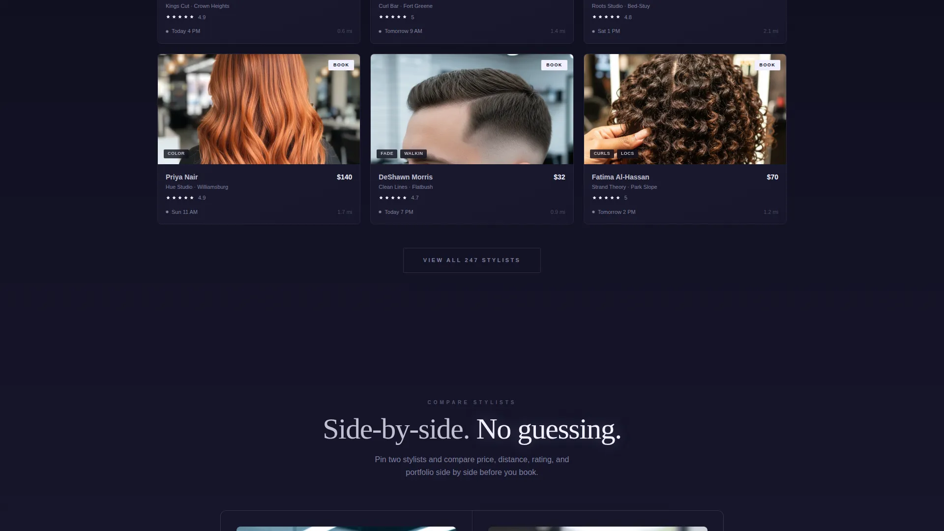 Sleek Barbershop Directory Landing Page Template