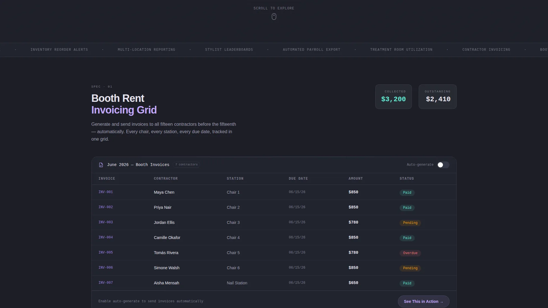 Salon & Spa Accounting Software Landing Page