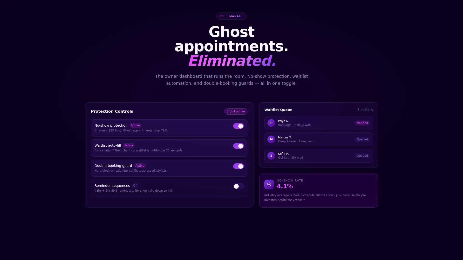 Salon & Spa Appointment Scheduling Landing Page