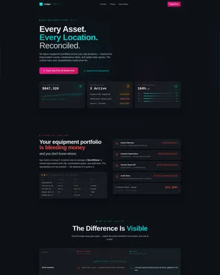 Salon & Spa Asset Management Landing Page Template