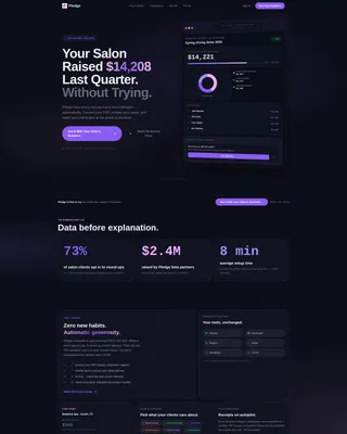 Salon & Spa Donor Management Landing Page Template