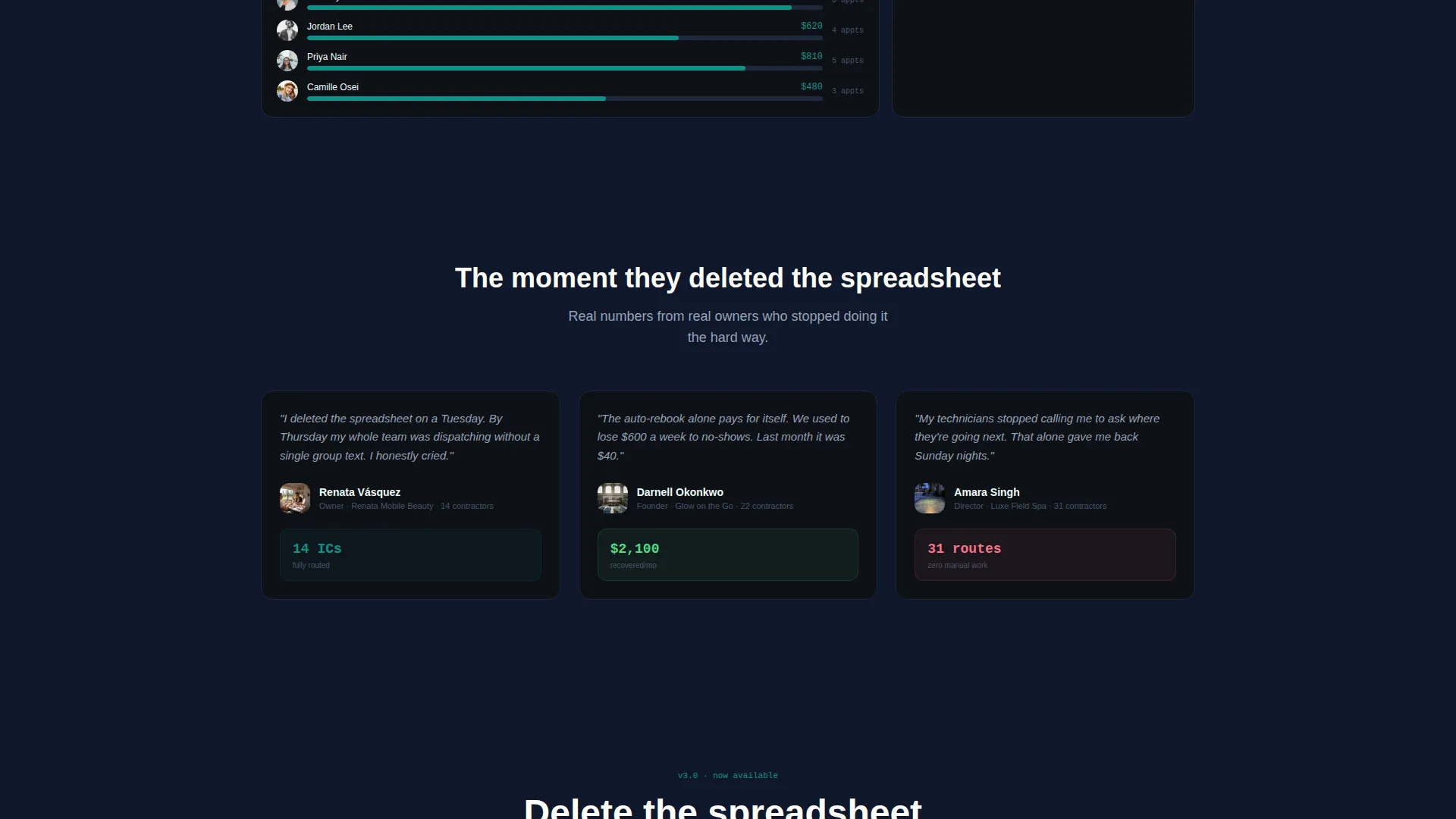 Swift Operations Landing Page Template