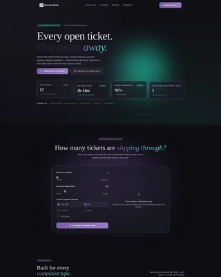 Salon & Spa Help Desk Landing Page Template