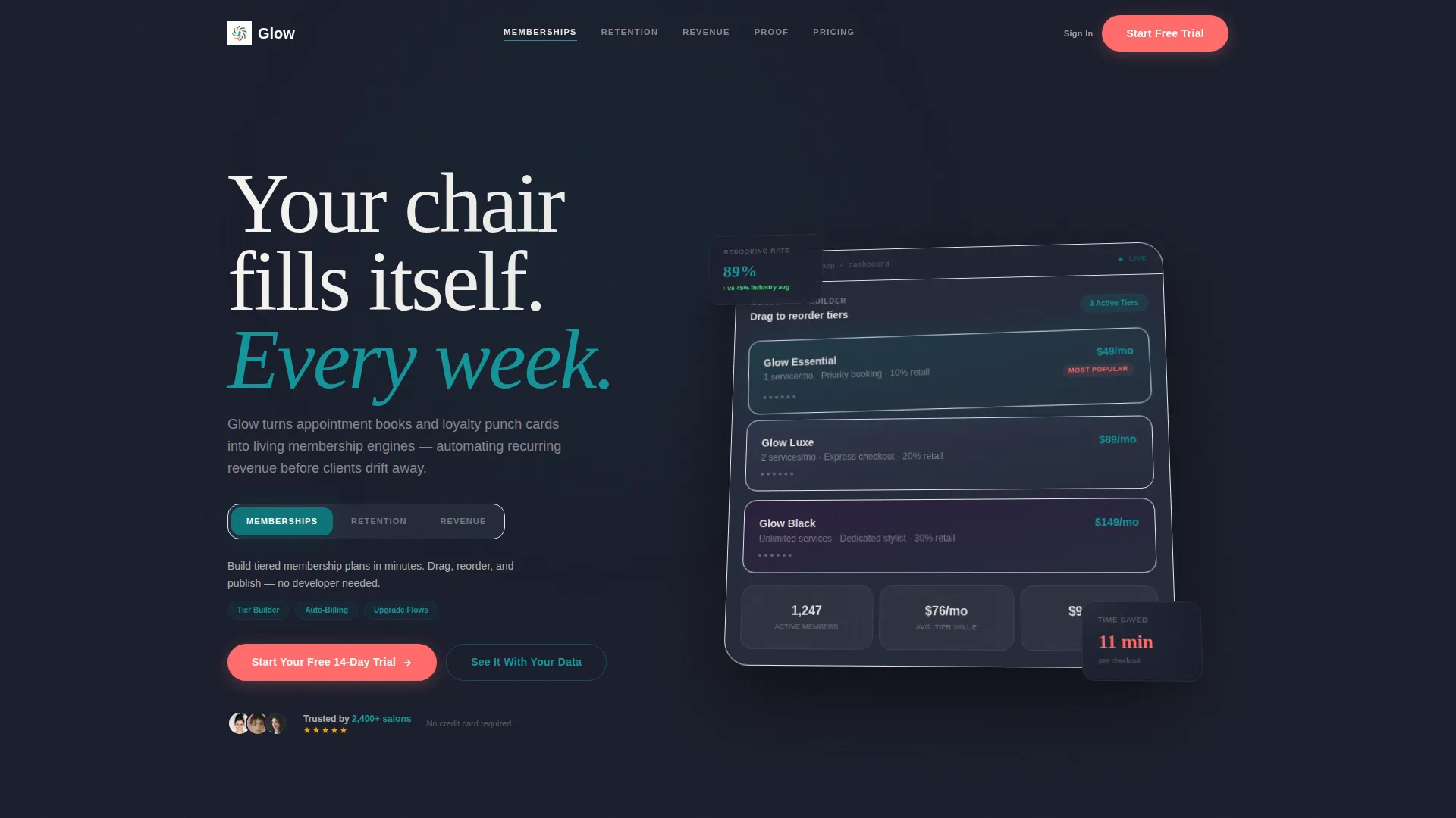 Salon & Spa Membership Landing Page Template