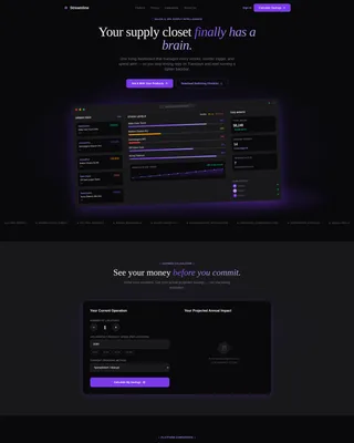 Salon & Spa Order Management Landing Page Template