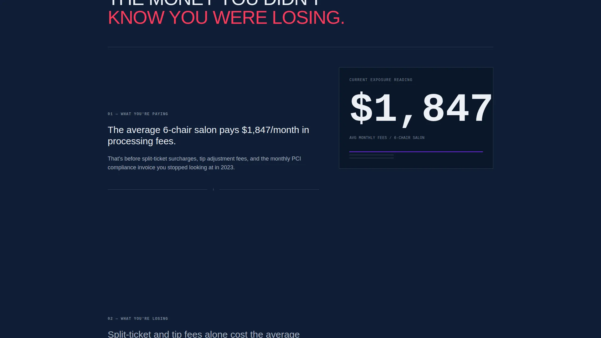 Salon & Spa Payment Processing Landing Page Template