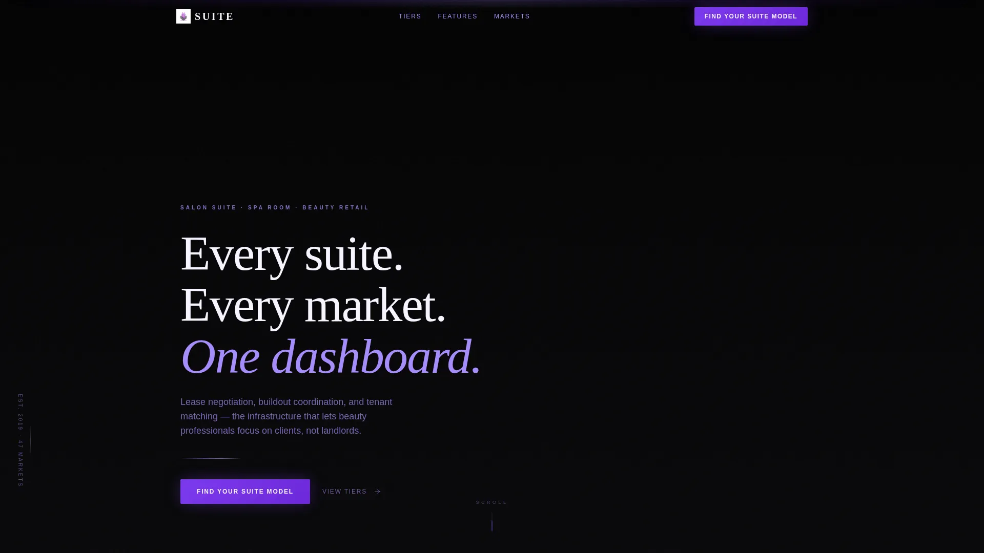 Salon & Spa Property Management Landing Page Template