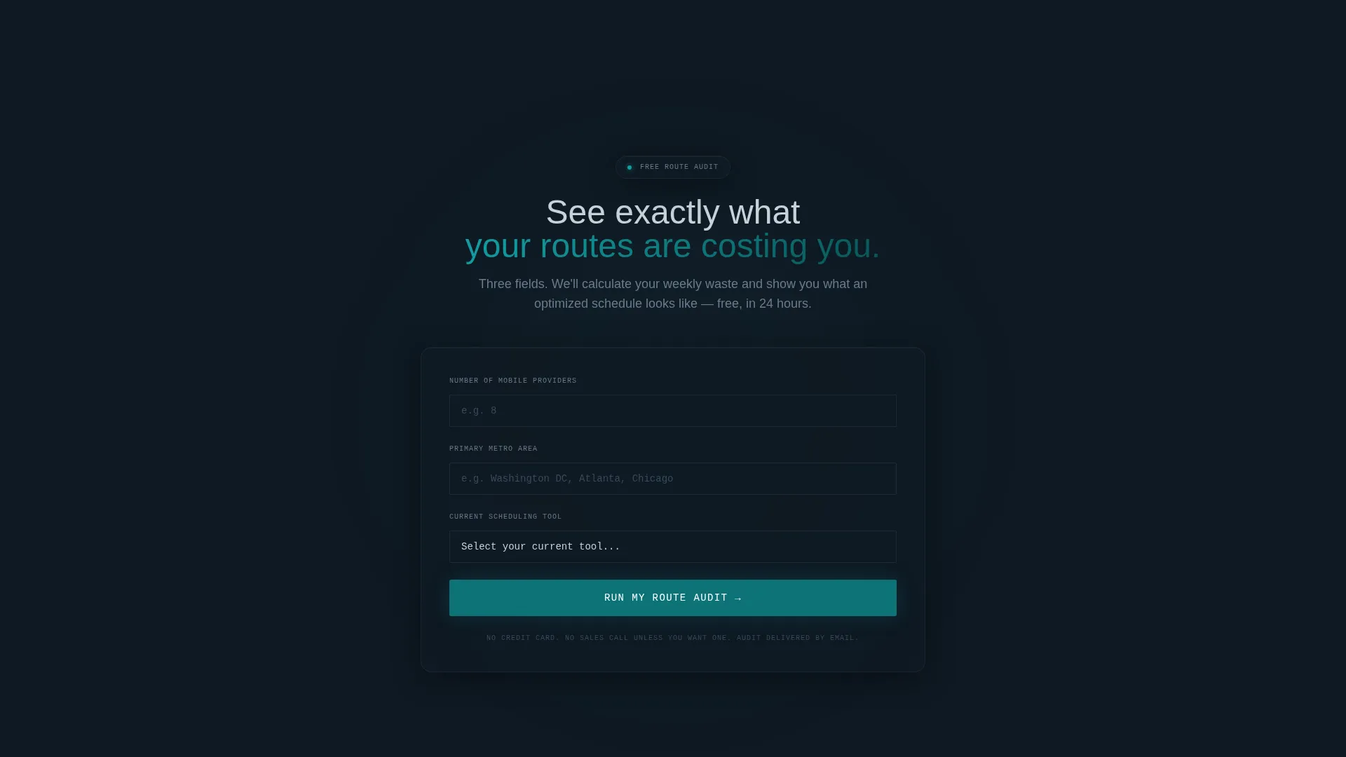 Salon & Spa Route Optimization Landing Page Template