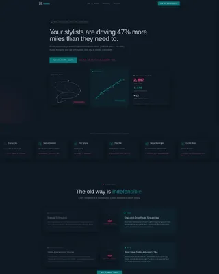 Salon & Spa Route Optimization Landing Page Template