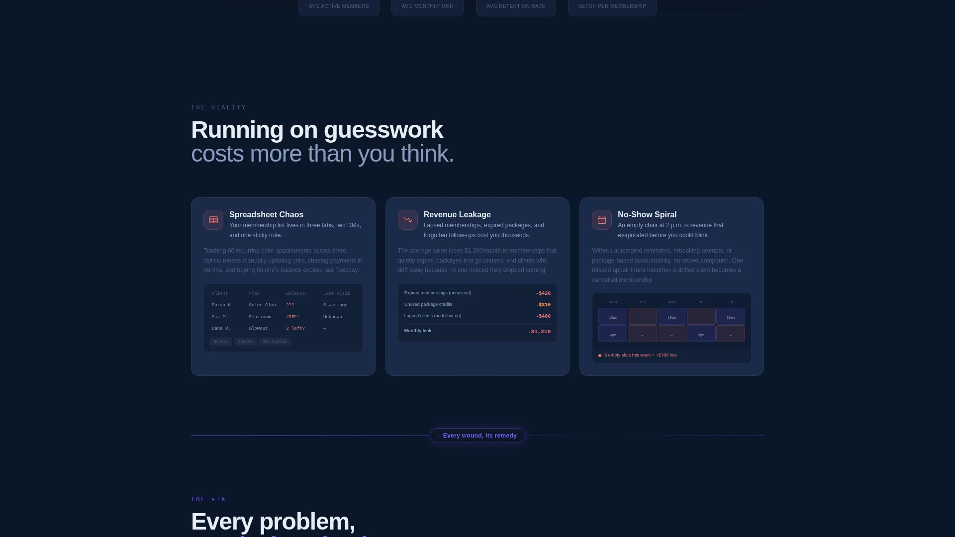 & Spa Subscription Management Landing Page Template