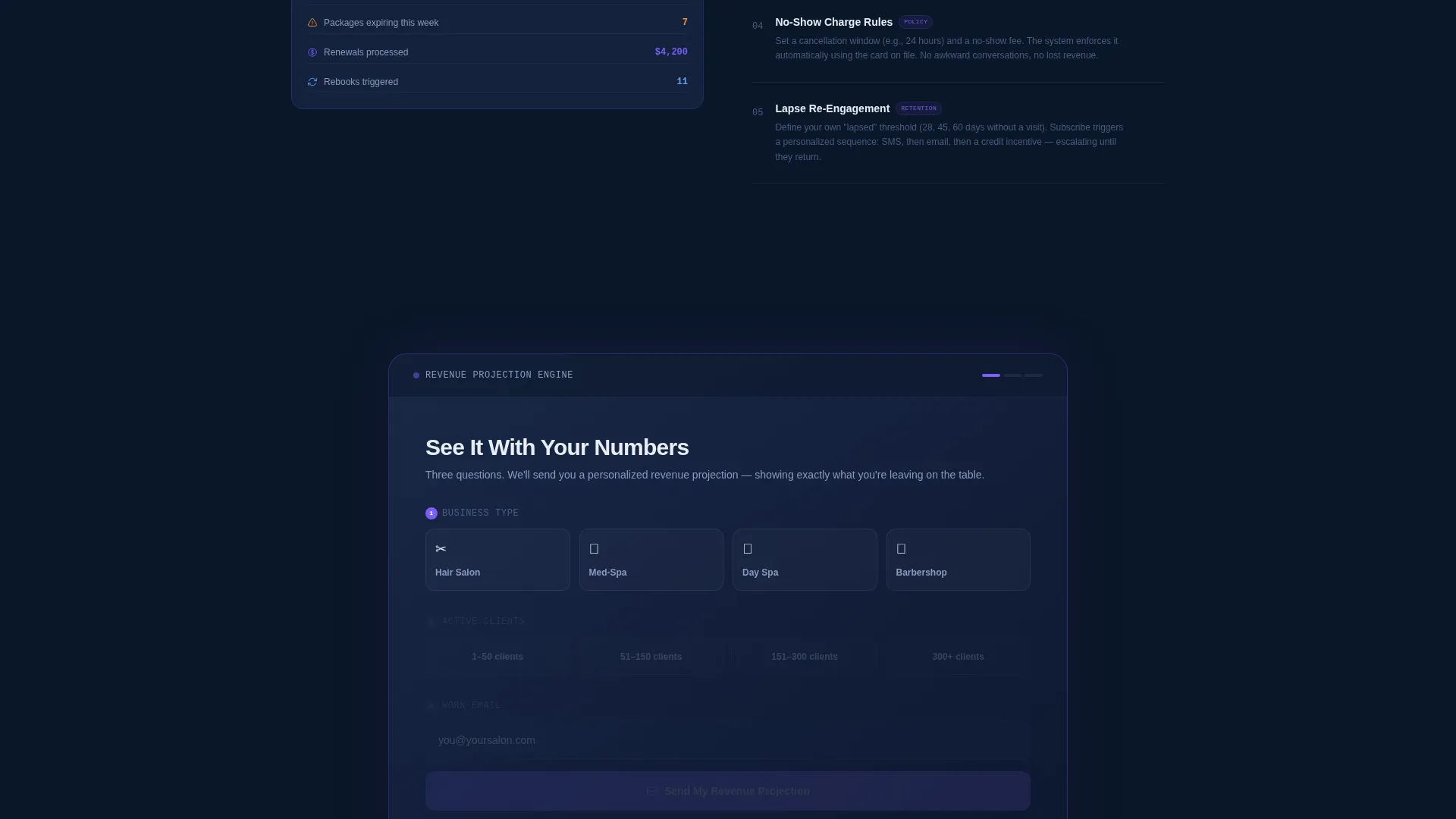 & Spa Subscription Management Landing Page Template