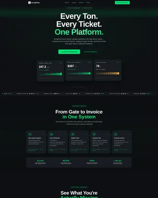 Salvage & Recycling CRM Landing Page Template