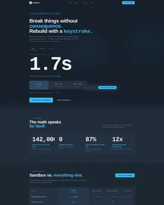Developer Landing Page Template for Environment Platforms