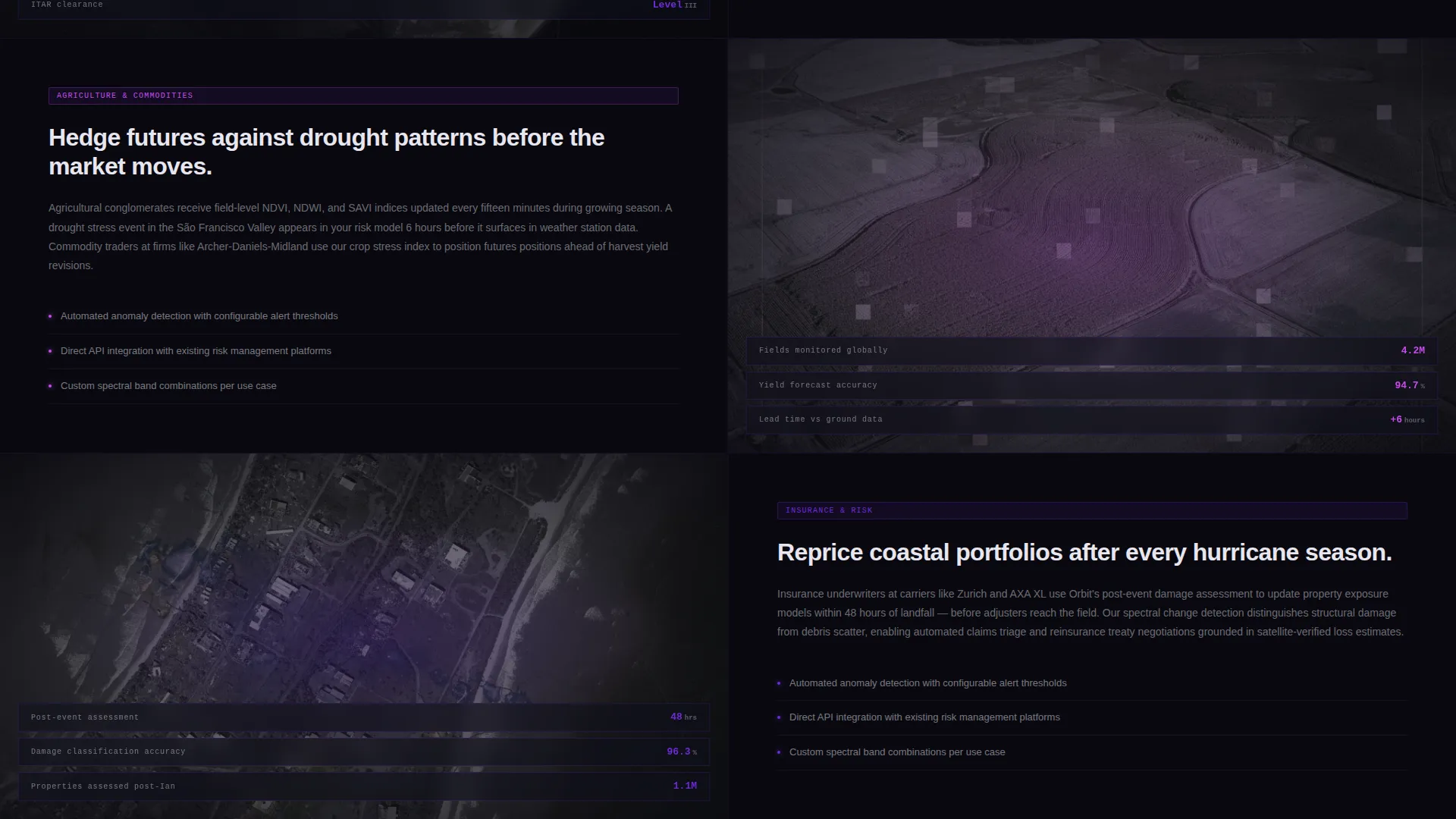 Satellite Analytics Dashboard Landing Page Template