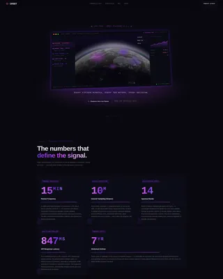 Satellite Analytics Dashboard Landing Page Template