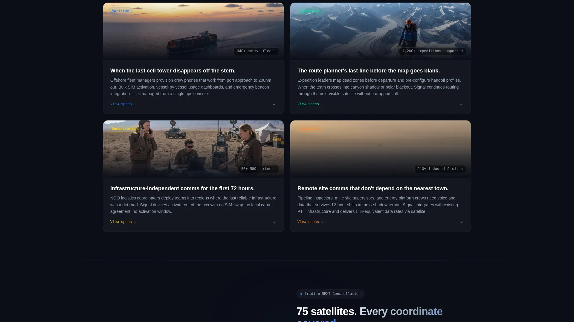 Satellite Phone Service Landing Page Template