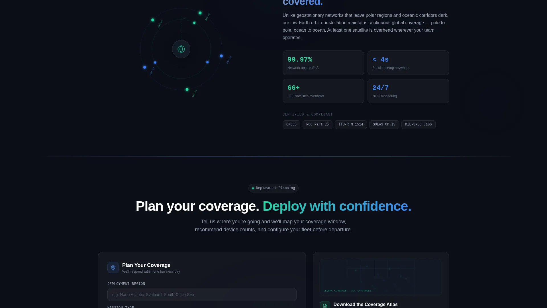 Satellite Phone Service Landing Page Template