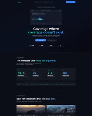 Satellite Phone Service Landing Page Template