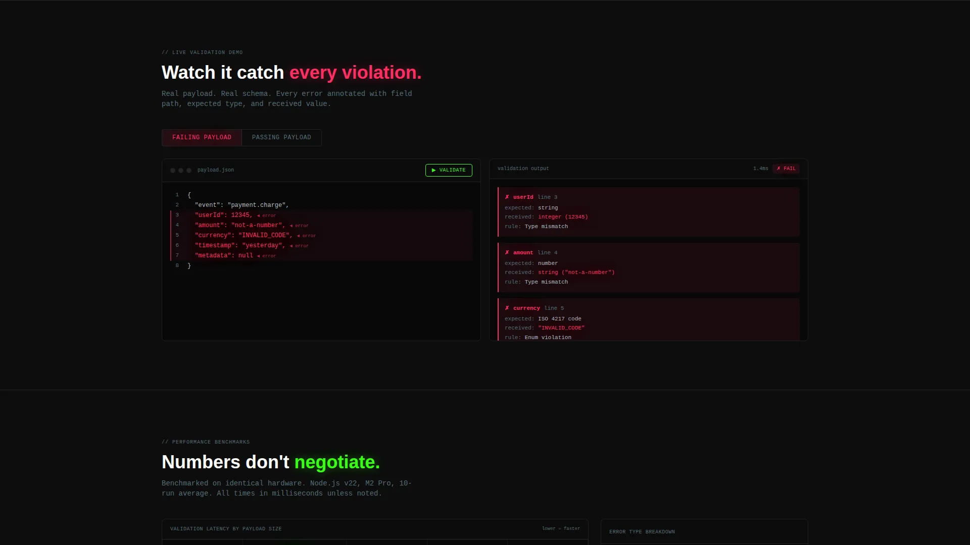 Schema Validation Landing Page Template