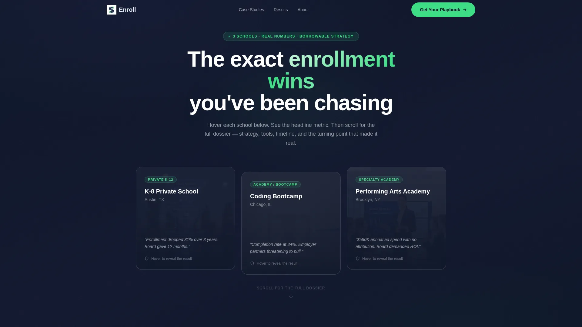 School & Academy Case Study Landing Page Template