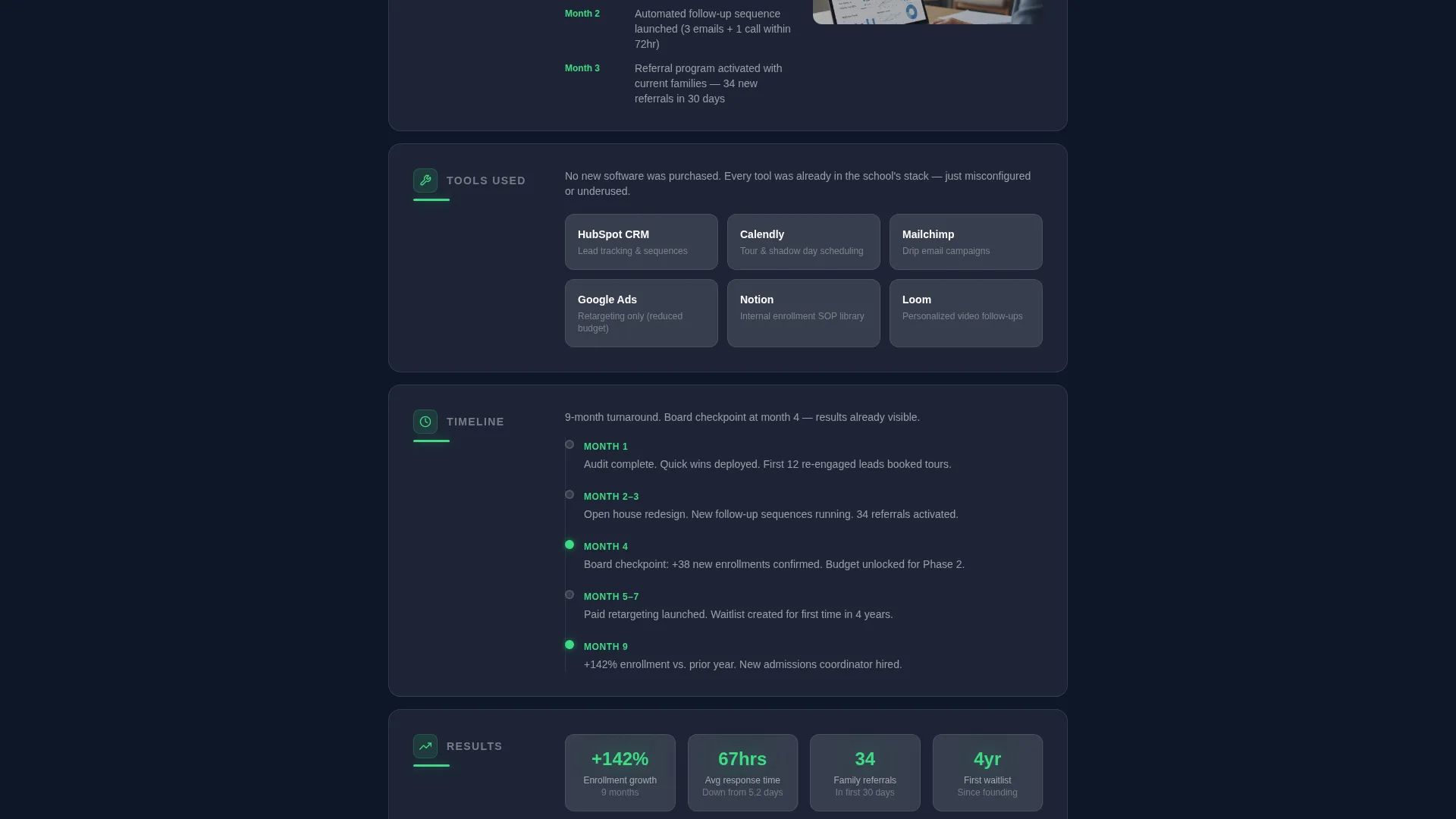 School & Academy Case Study Landing Page Template