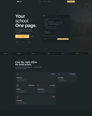 School & Academy Contact Landing Page Template
