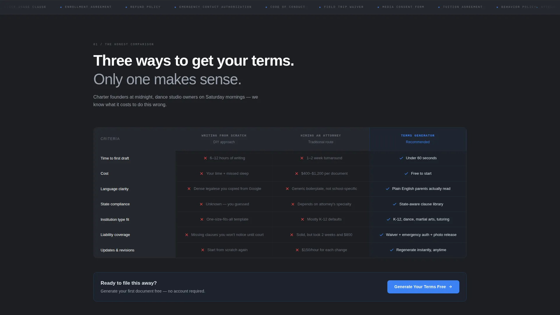 Instant School Landing Page Template