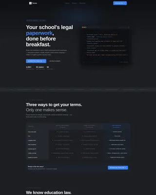 Instant School Landing Page Template