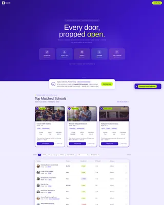 School Finder Comparison Table Landing Page Template