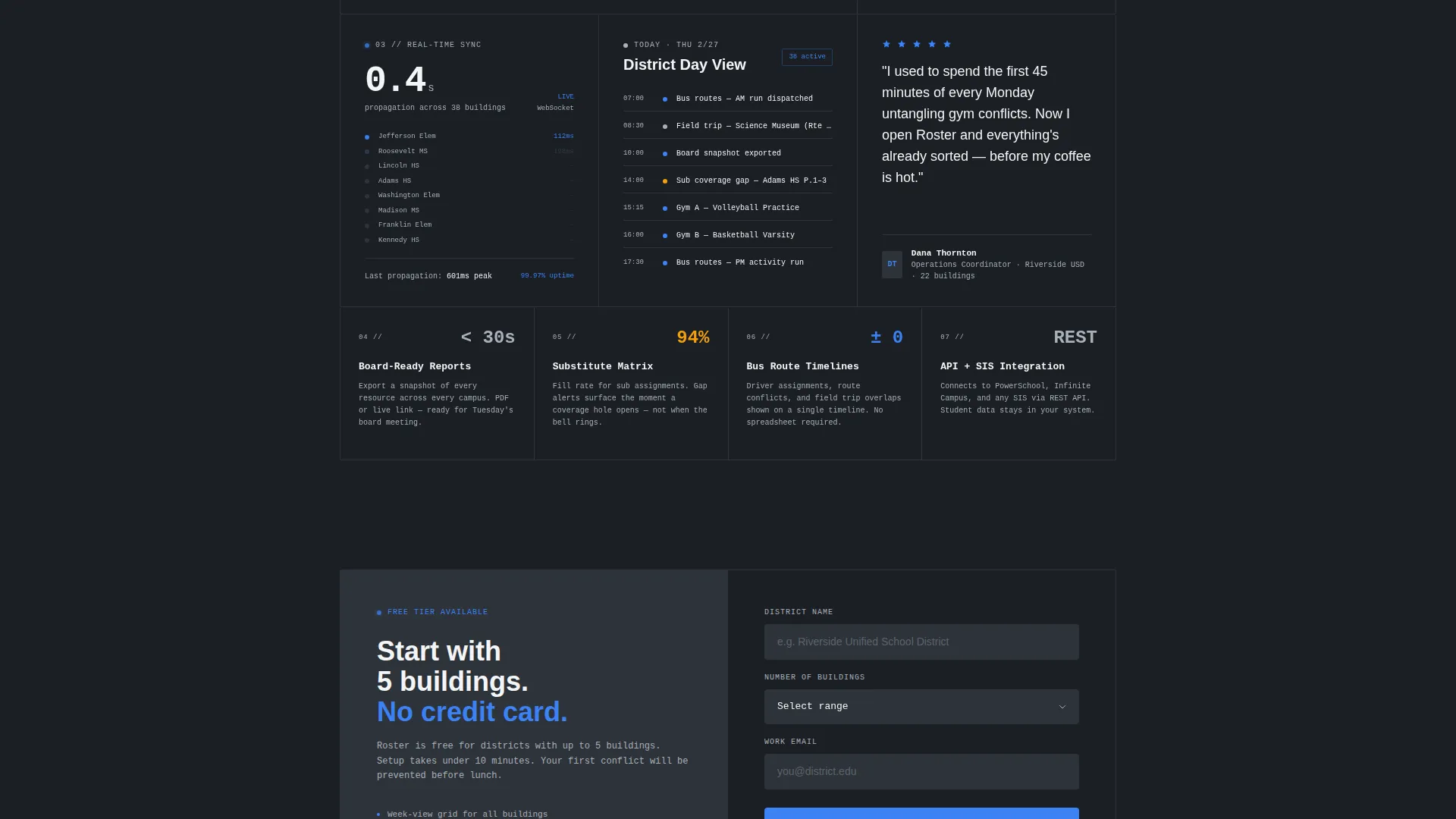 Agile Booking Landing Page Template