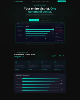 School District CRM Landing Page Template