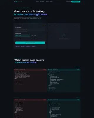 Accessible Documentation Landing Page Template
