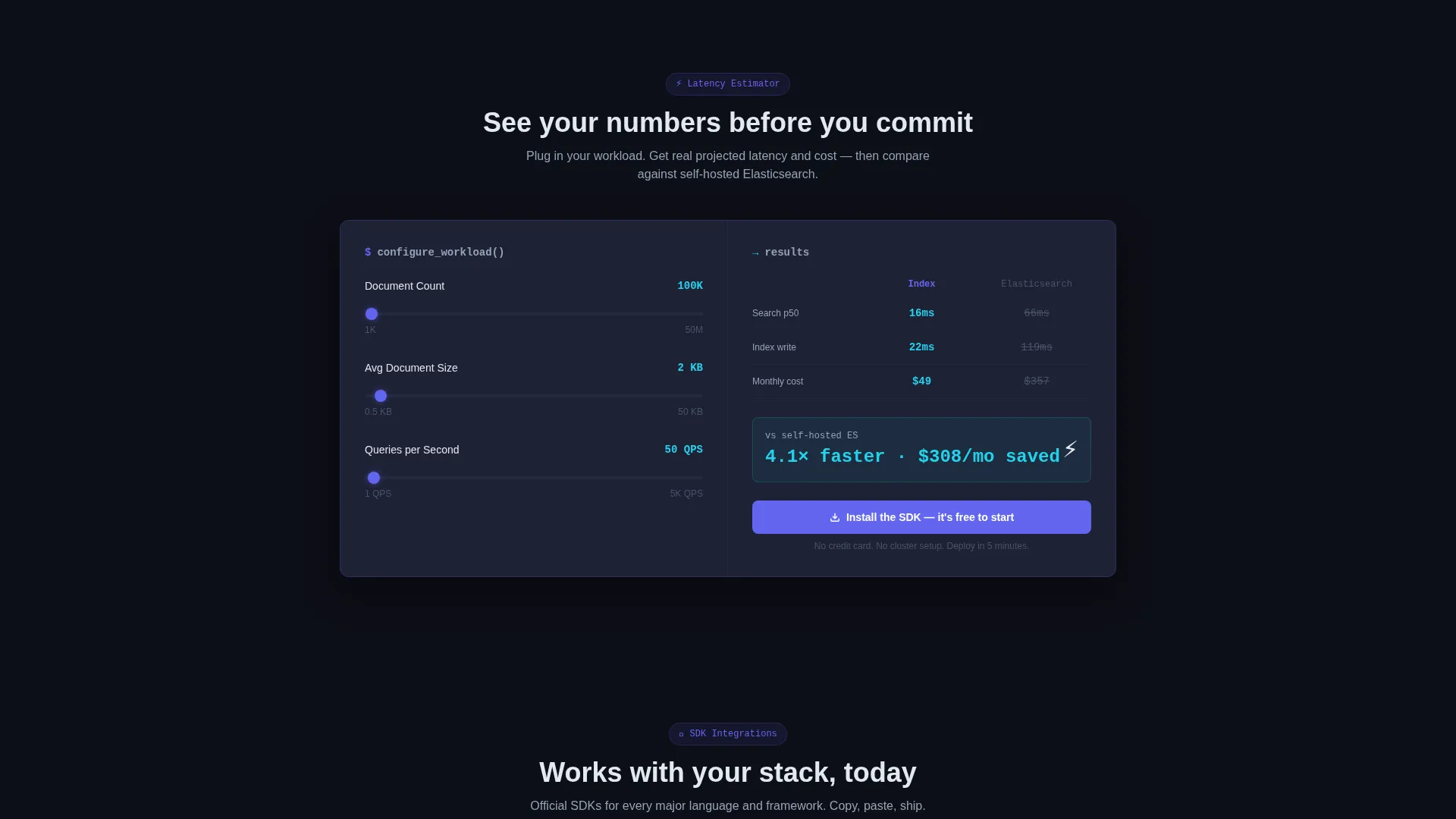 Lightning Search API Landing Page Template