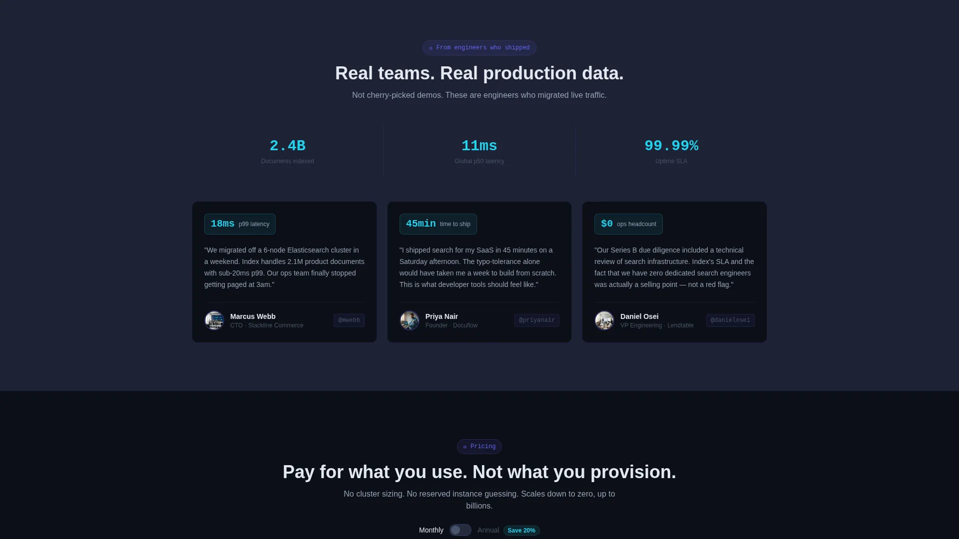 Lightning Search API Landing Page Template