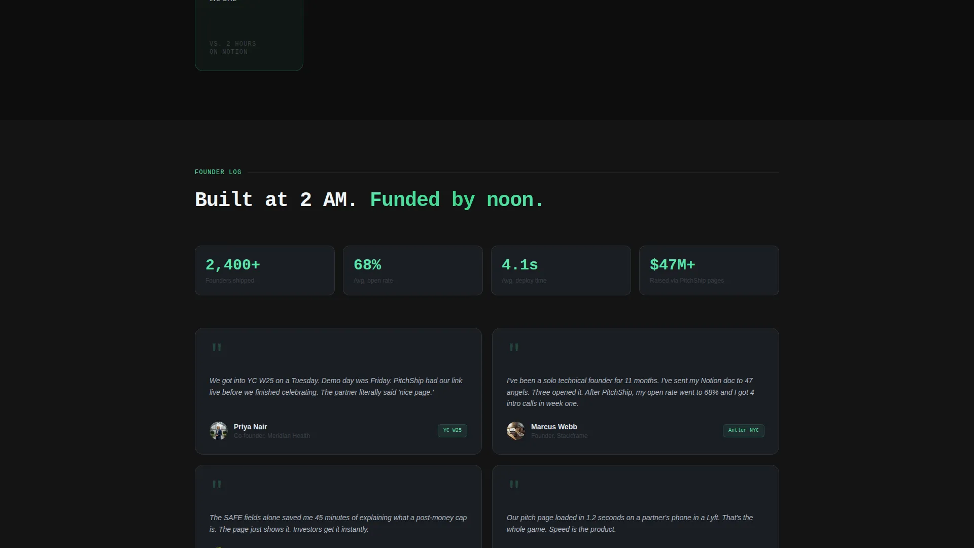 Seed Stage Pitch Landing Page Template