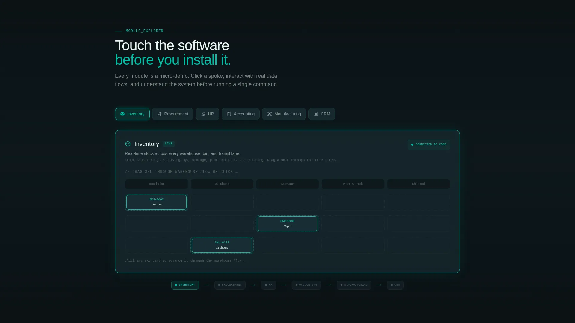 Self-Hosted ERP Landing Page Template