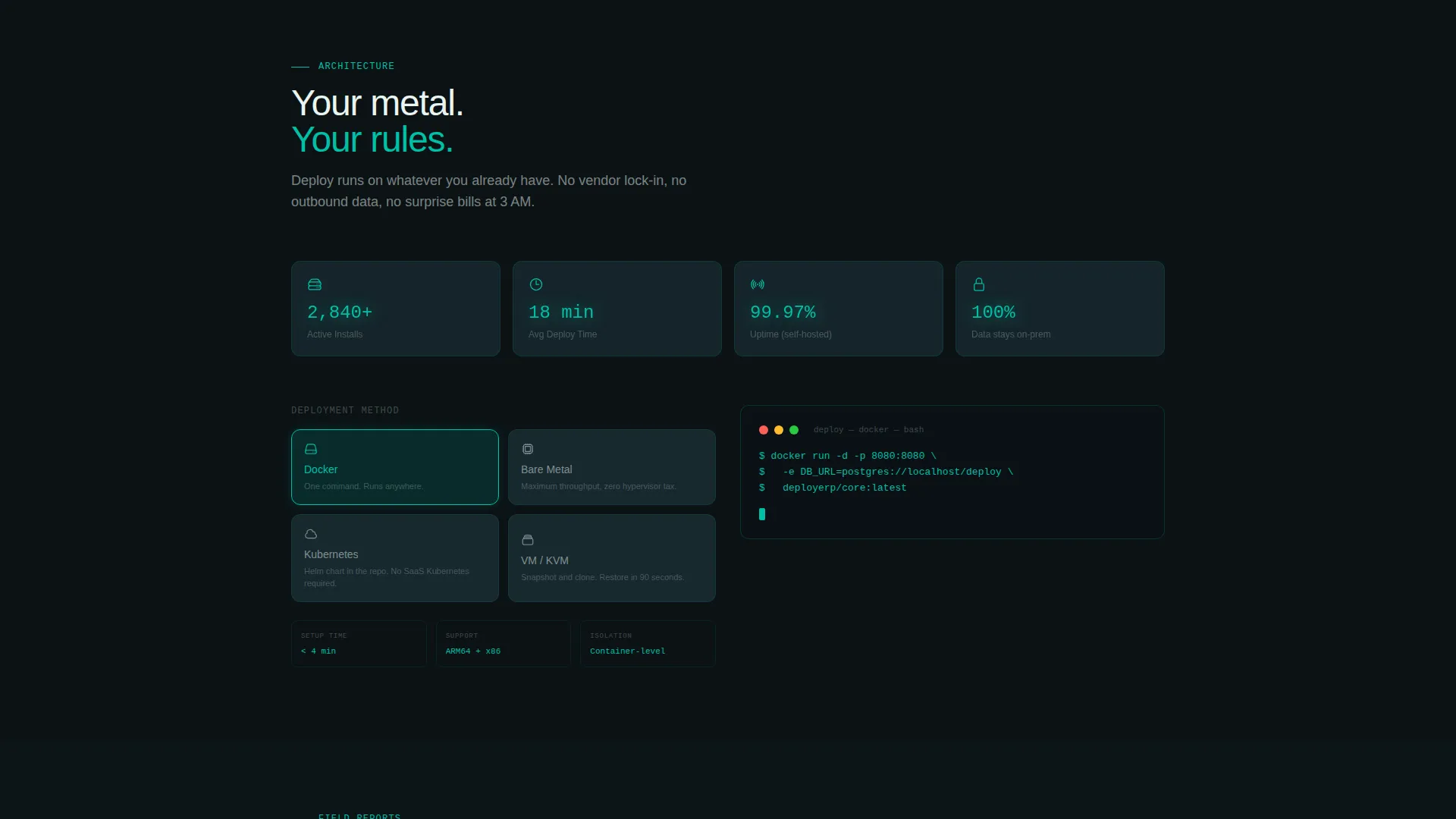Self-Hosted ERP Landing Page Template