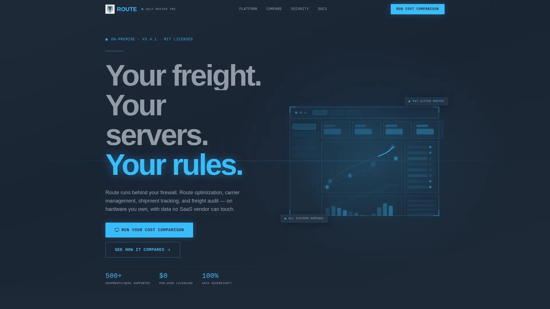 Self-Hosted Enterprise Software Cost Calculator Website Template