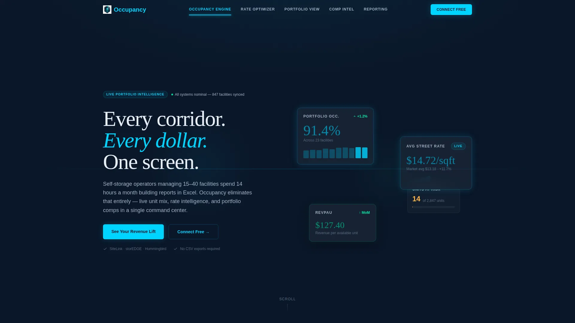 Self-Storage Vertical SaaS Cost Calculator Website Template
