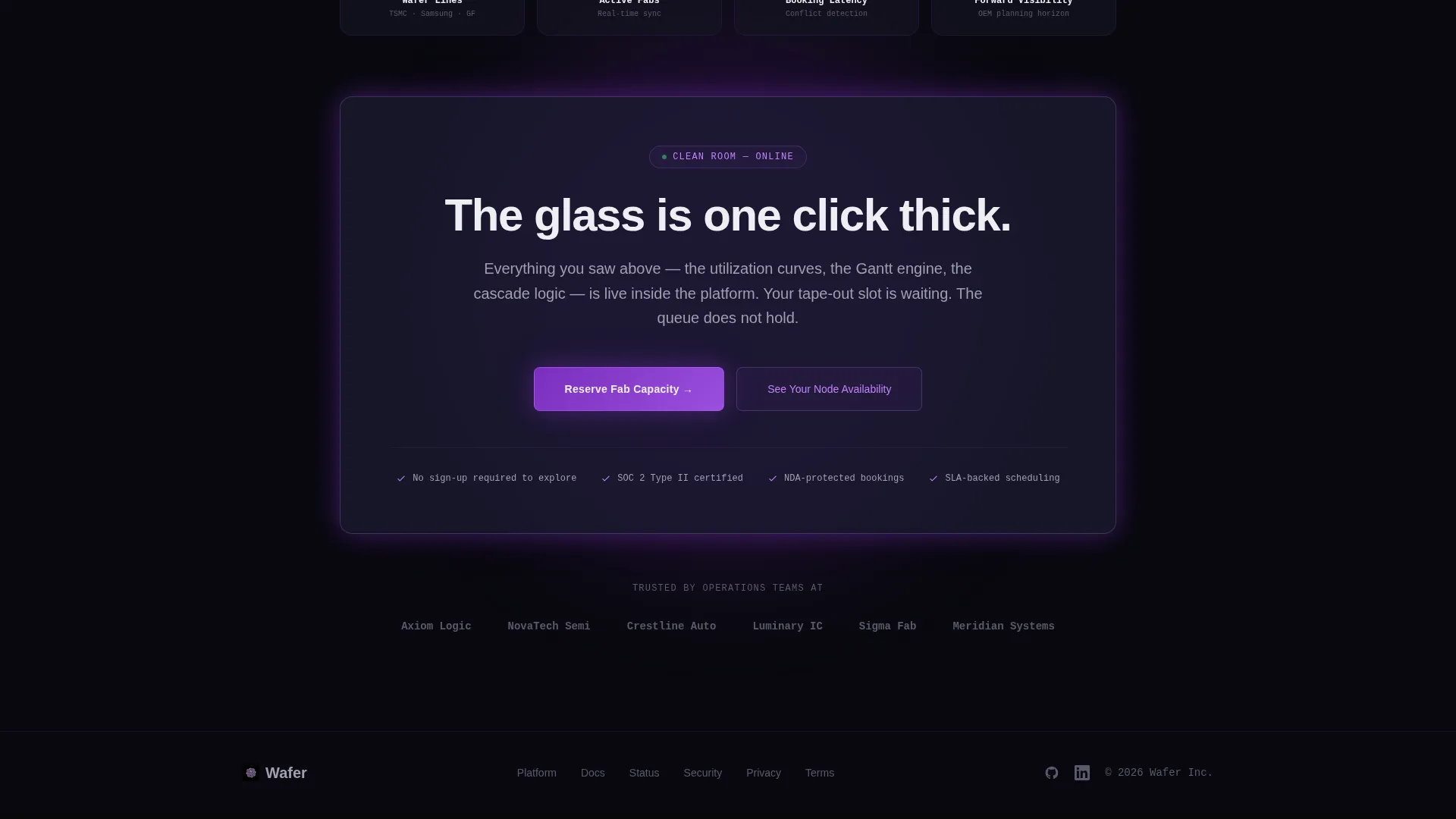 Semiconductor Vertical SaaS Booking Website Template