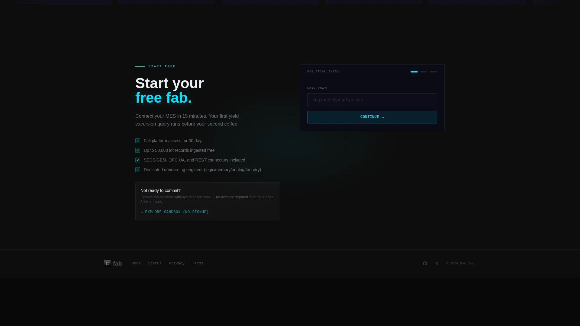 Realtime Semiconductor Management Landing Page Template