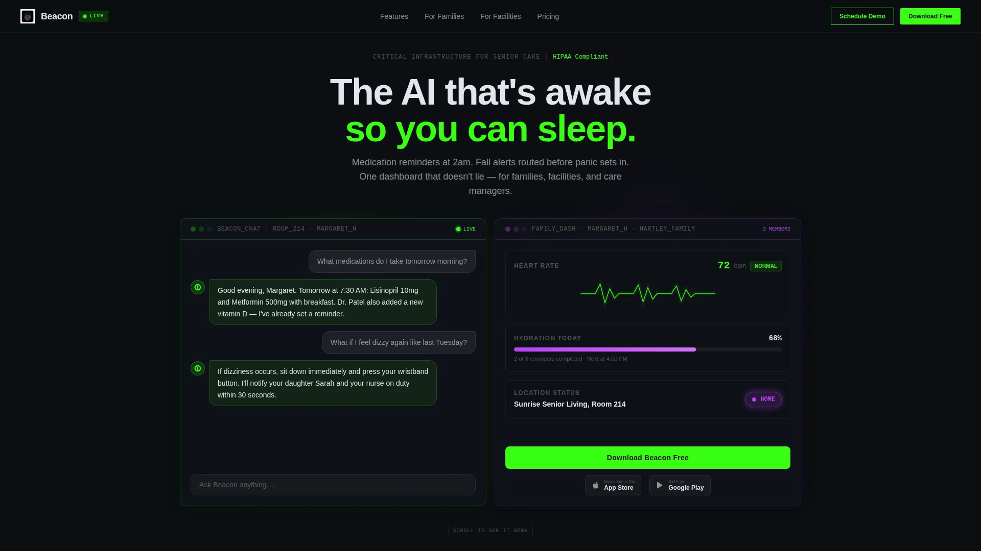 AI for Senior Care Professional Website Template