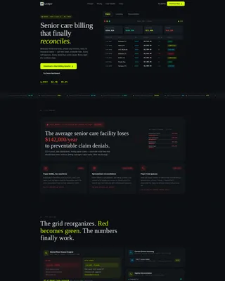 Senior Care Billing Landing Page Template