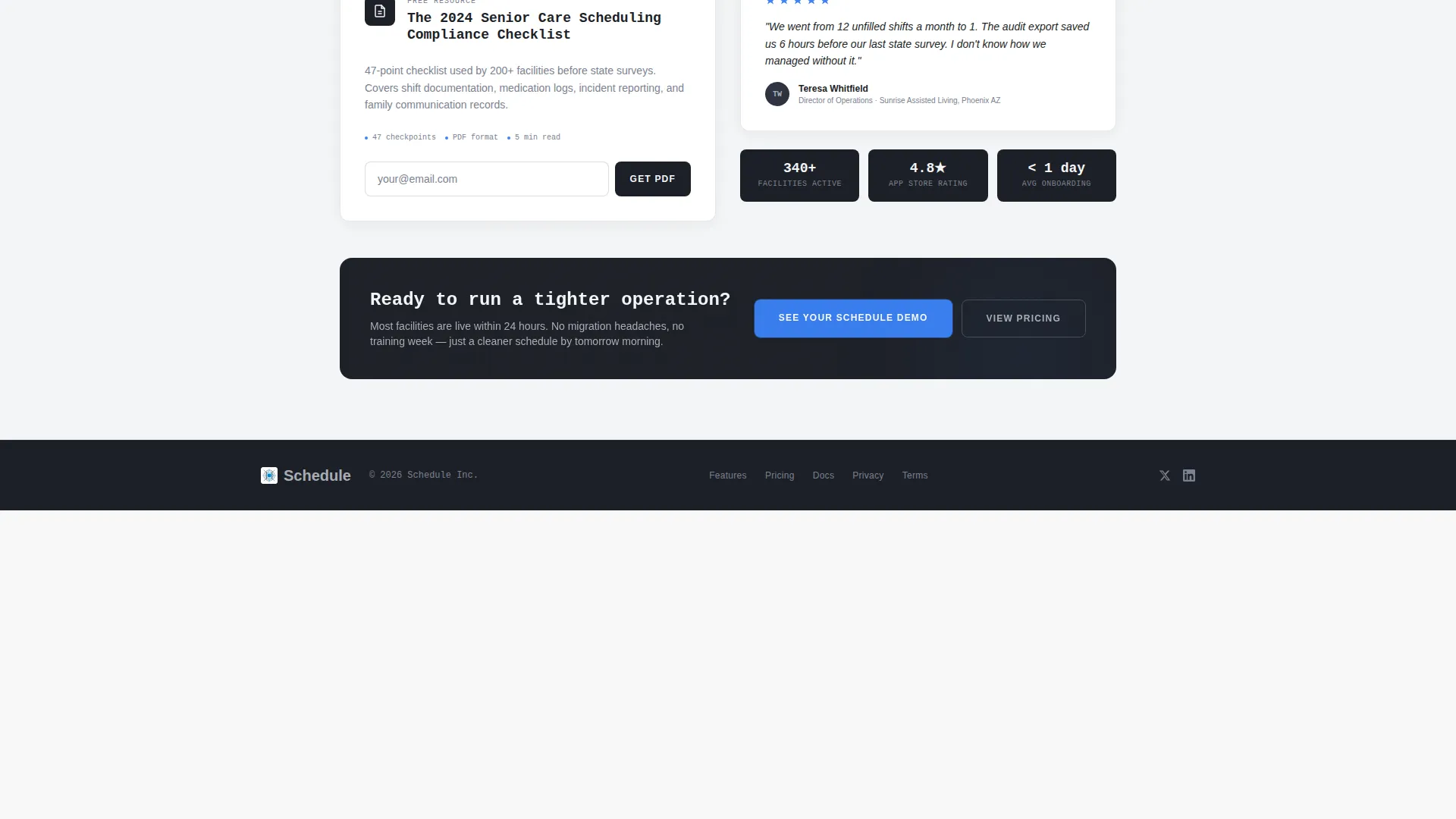 Precision Seniorcare Landing Page Template