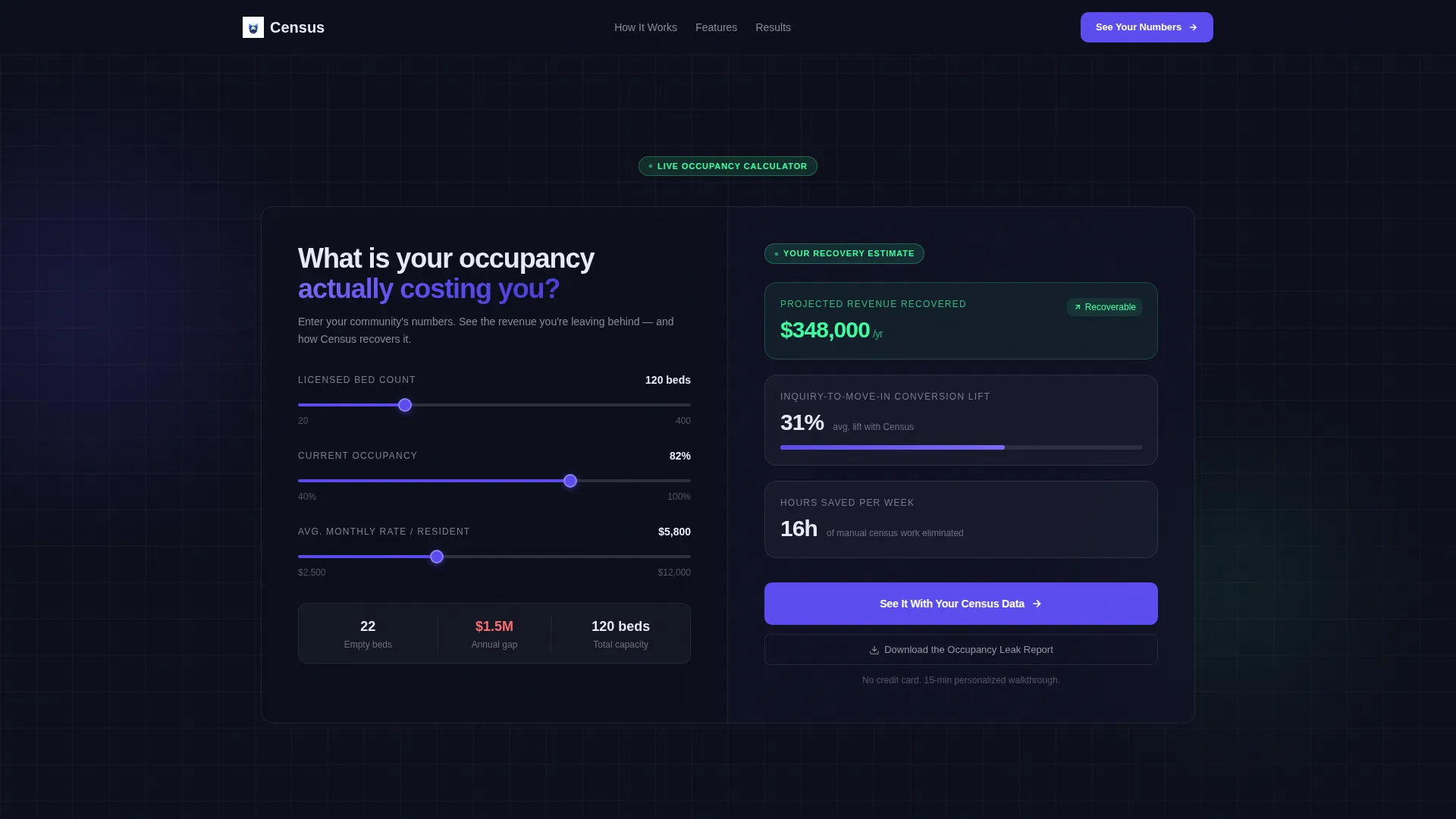 Senior Care CRM Landing Page Template