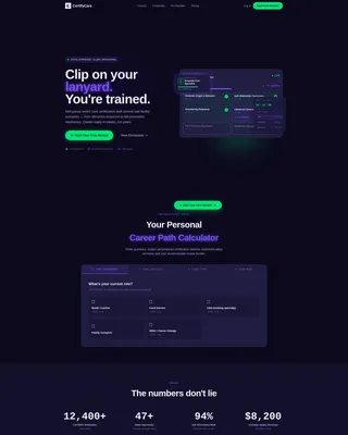 Senior Care Course & Training Landing Page Template