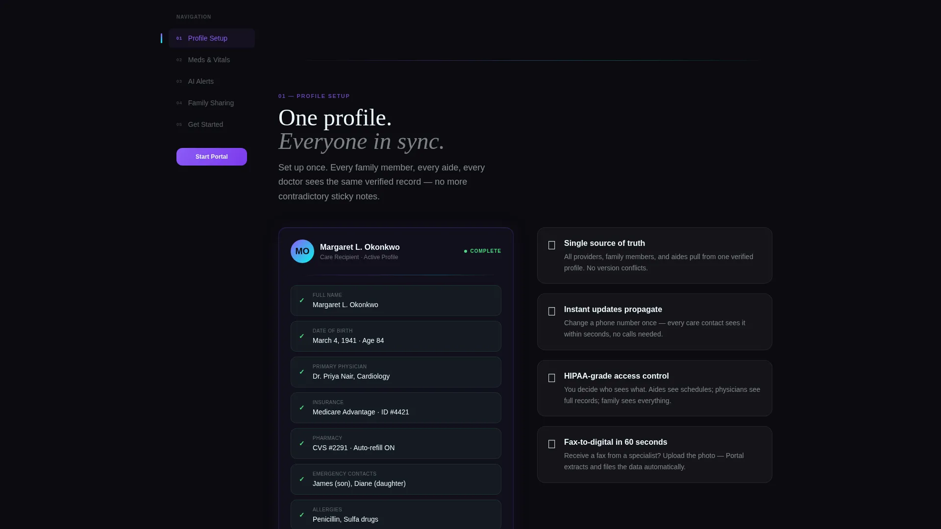 Senior Care Portal Landing Page Template