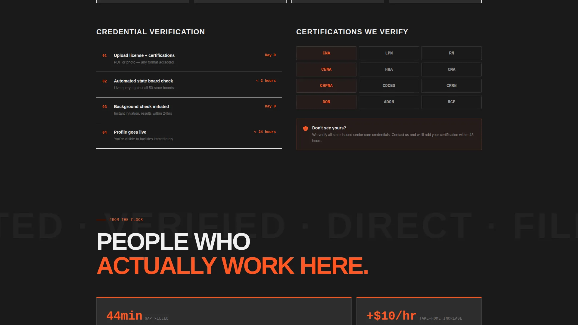 Senior Care Job Board Landing Page Template