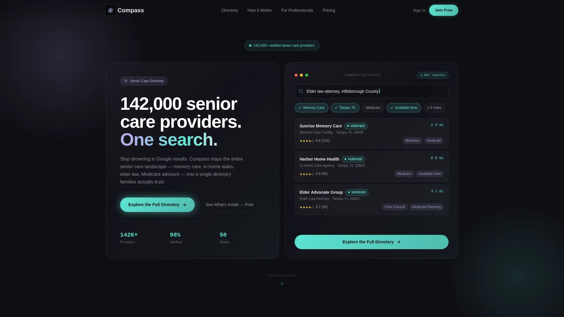 Senior Care Membership Site Landing Page Template